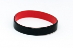 Силиконова гривна Черно/червена, код319542