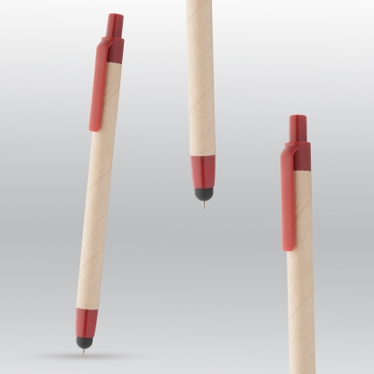 Химикалка Стилус, I-ECO Натурално / бордо