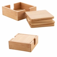 Комплект 4 бр. подложки за чаши бамбук