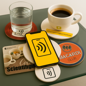 подложка за чаши с NFC