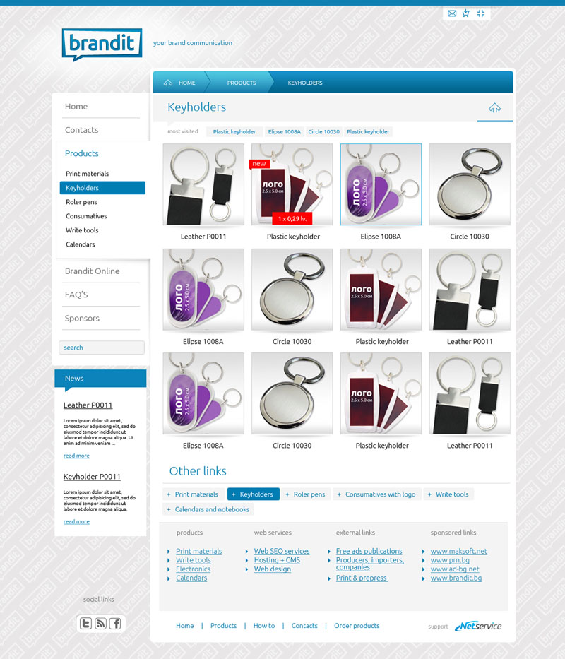 Brandit-online.eu - страница продукти